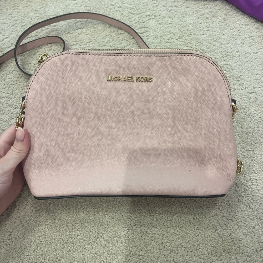 Michael Kors light pink crossbody purse